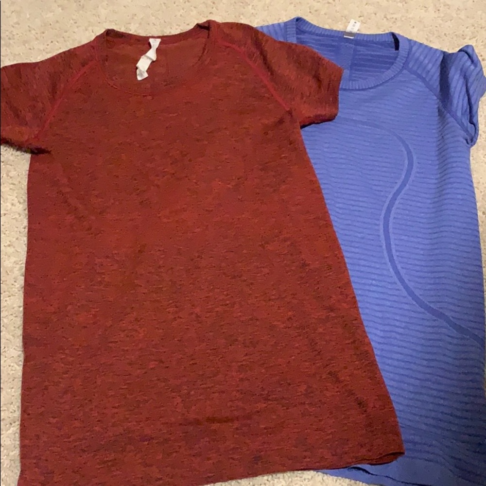 Lululemon short sleeve swifty top red